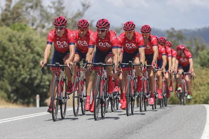 The new look Drapac team kit on display