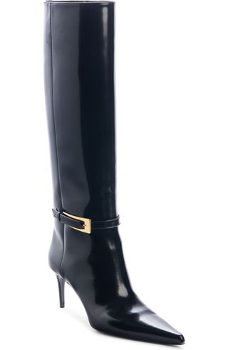 Hacker Pointed Toe Knee High Boot