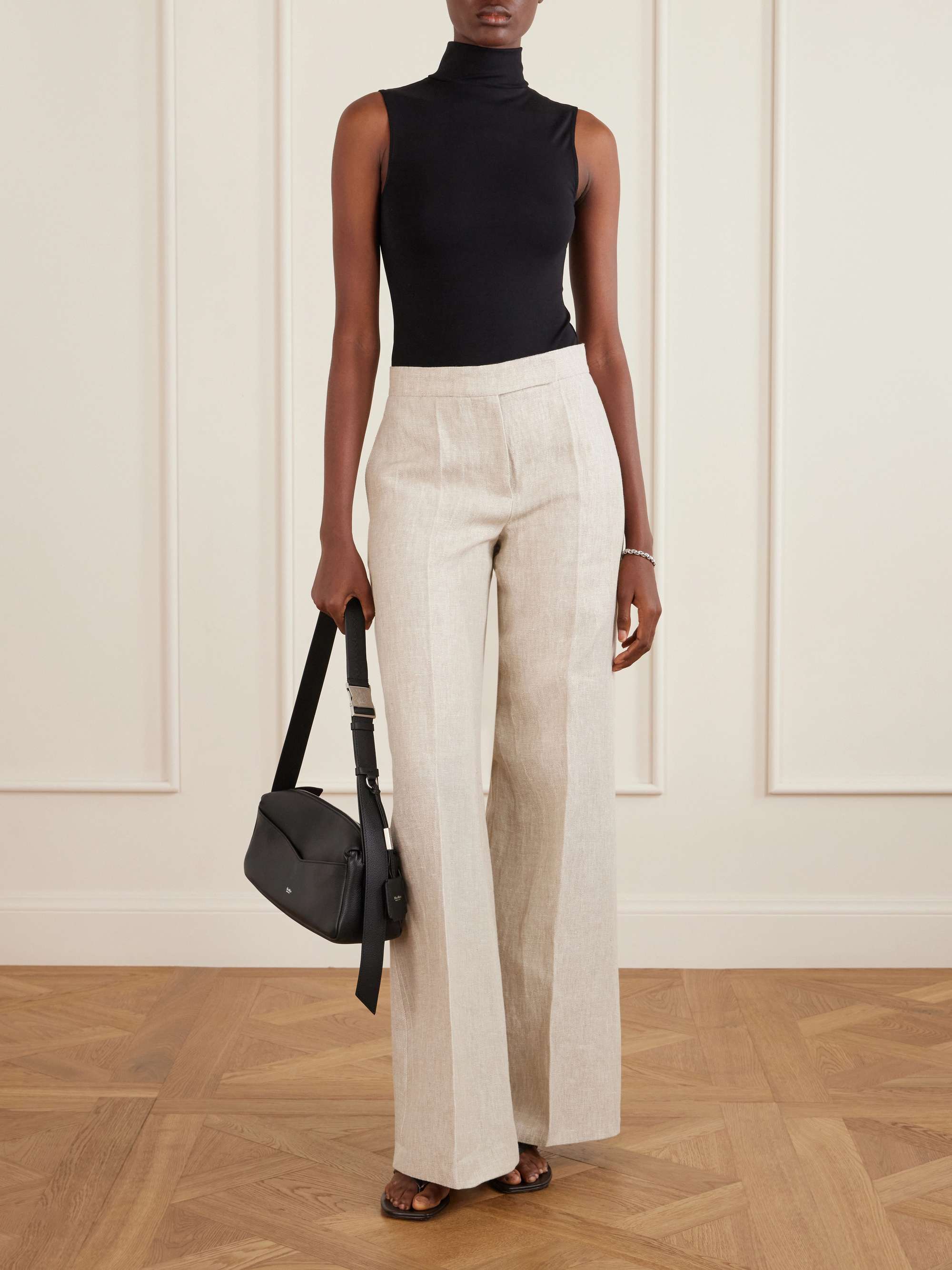 Linen Wide-Leg Pants