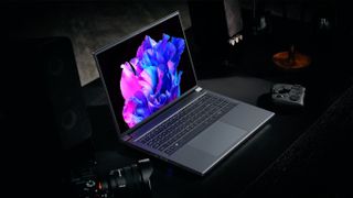 Acer Swift X 16 content creator laptop on a desk