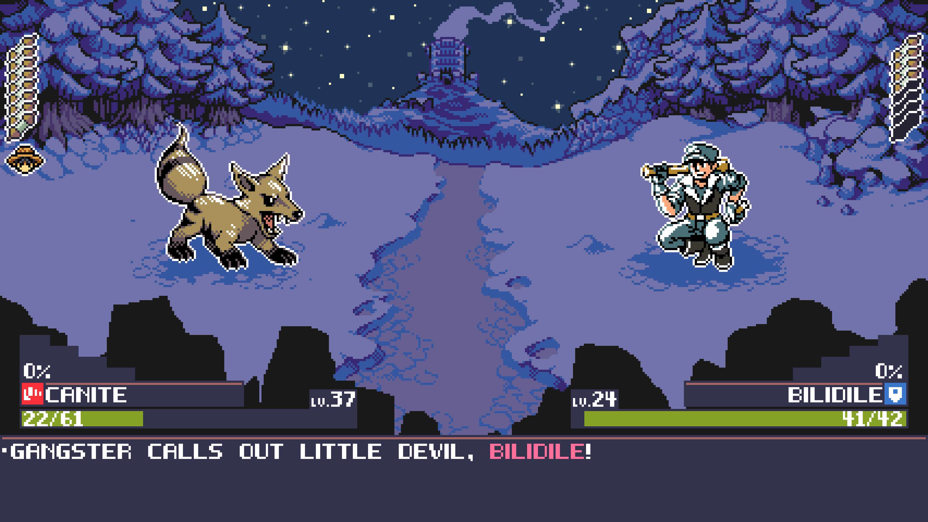 Monster Crown gameplay screenshot of battling.