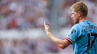 Manchester City midfielder Kevin De bruyne in action against Newcastle United.