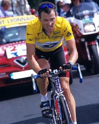 “Hungry, light-headed and nervous”: Armstrong describes his day on the Col de Joux Plane. Photo: Graham Watson