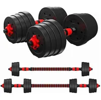 Tespon Adjustable Dumbbells Barbell 2-in-1 with Connector