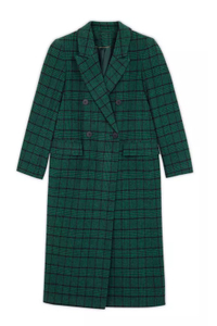 Albaray Double Breasted Wool Blend Check Coat, £220 | John Lewis