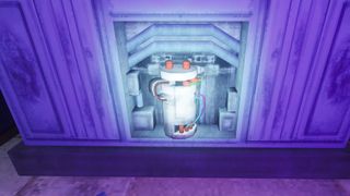 An Energy Brick in Abiotic Factor, sitting in the slot at the door.