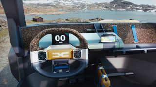 Steering wheel and dashboard of Dacia concept car