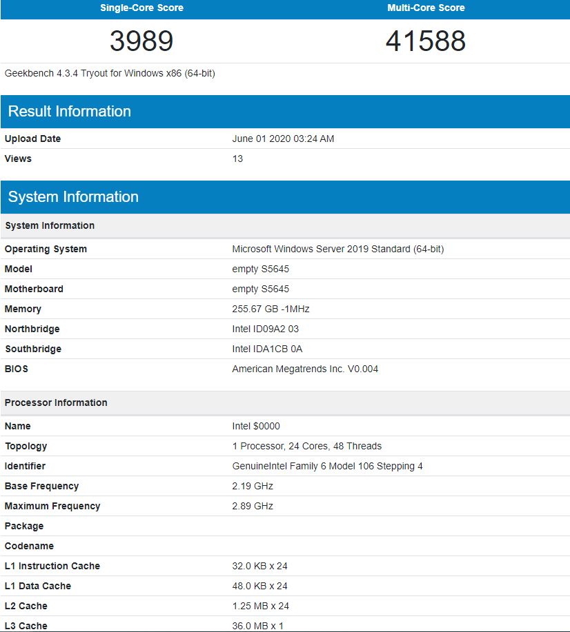 Intel Ice Lake Xeon Processor