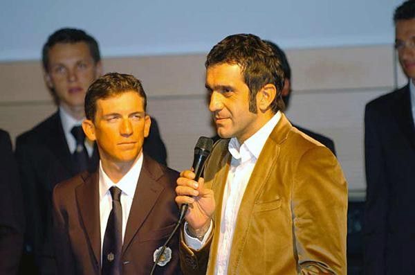 Hamilton and Italian national DS Ballerini