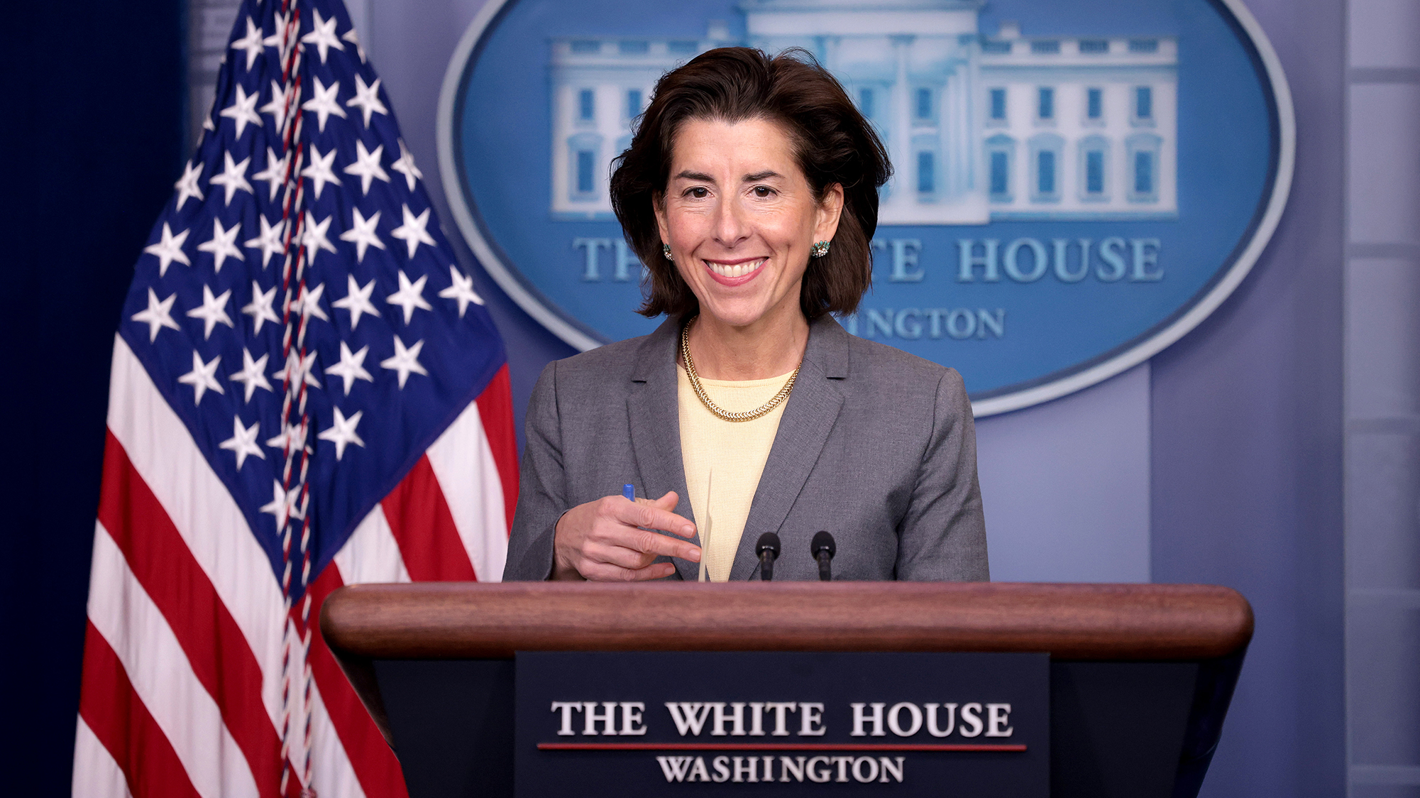 Commerce's Gina Raimondo: Infrastructure Bill Can Achieve Universal 