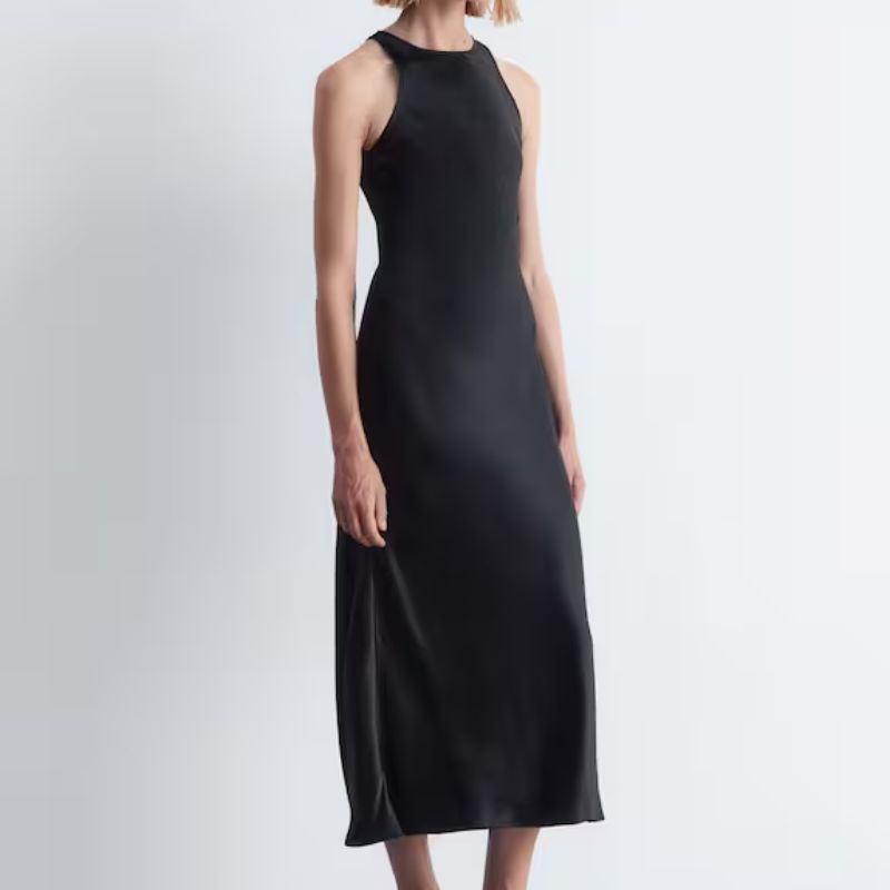 black maxi dress