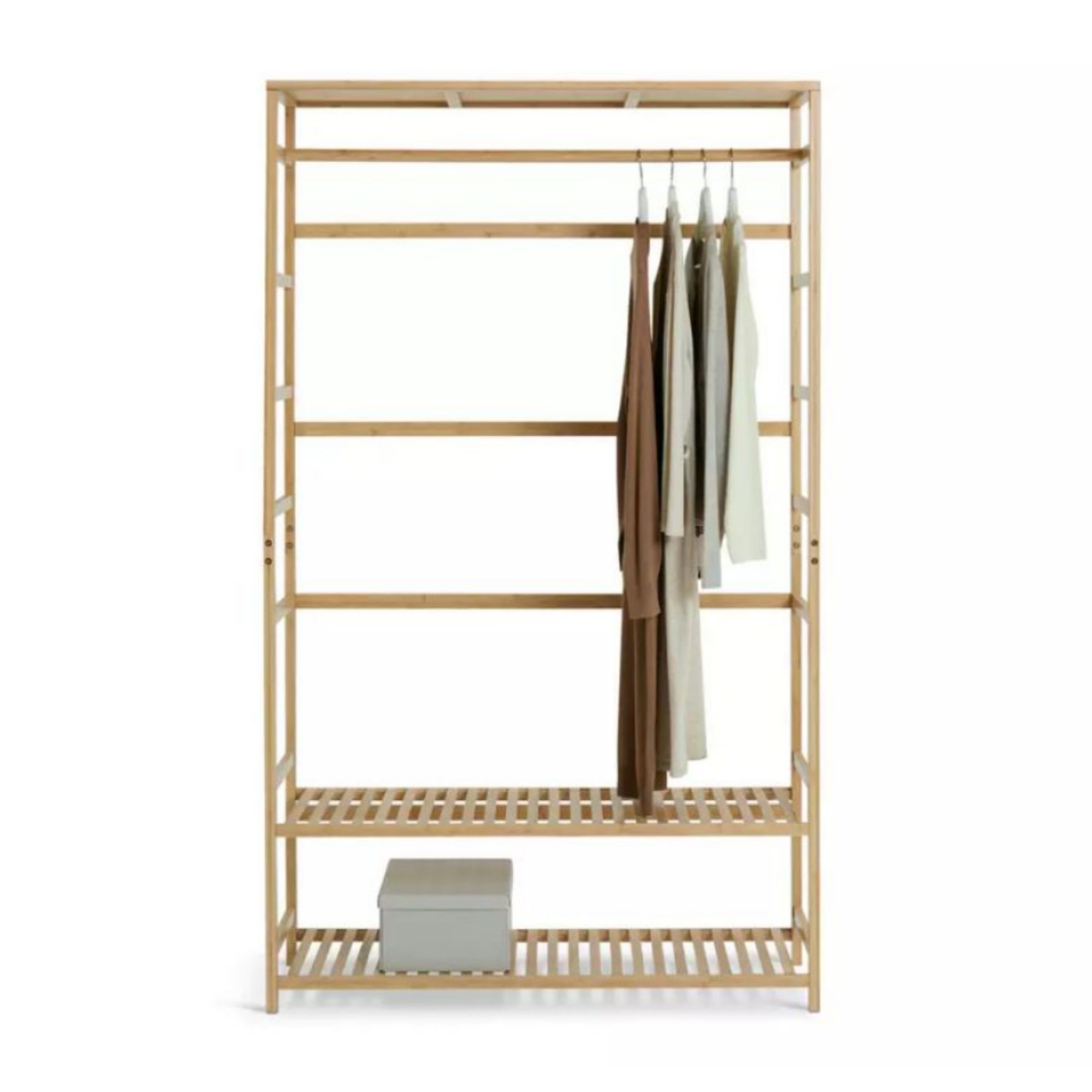 Habitat Cullen Double Bamboo Open Wardrobe