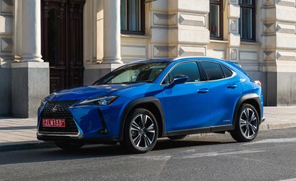 Front-facing view of Lexus UX compact SUV