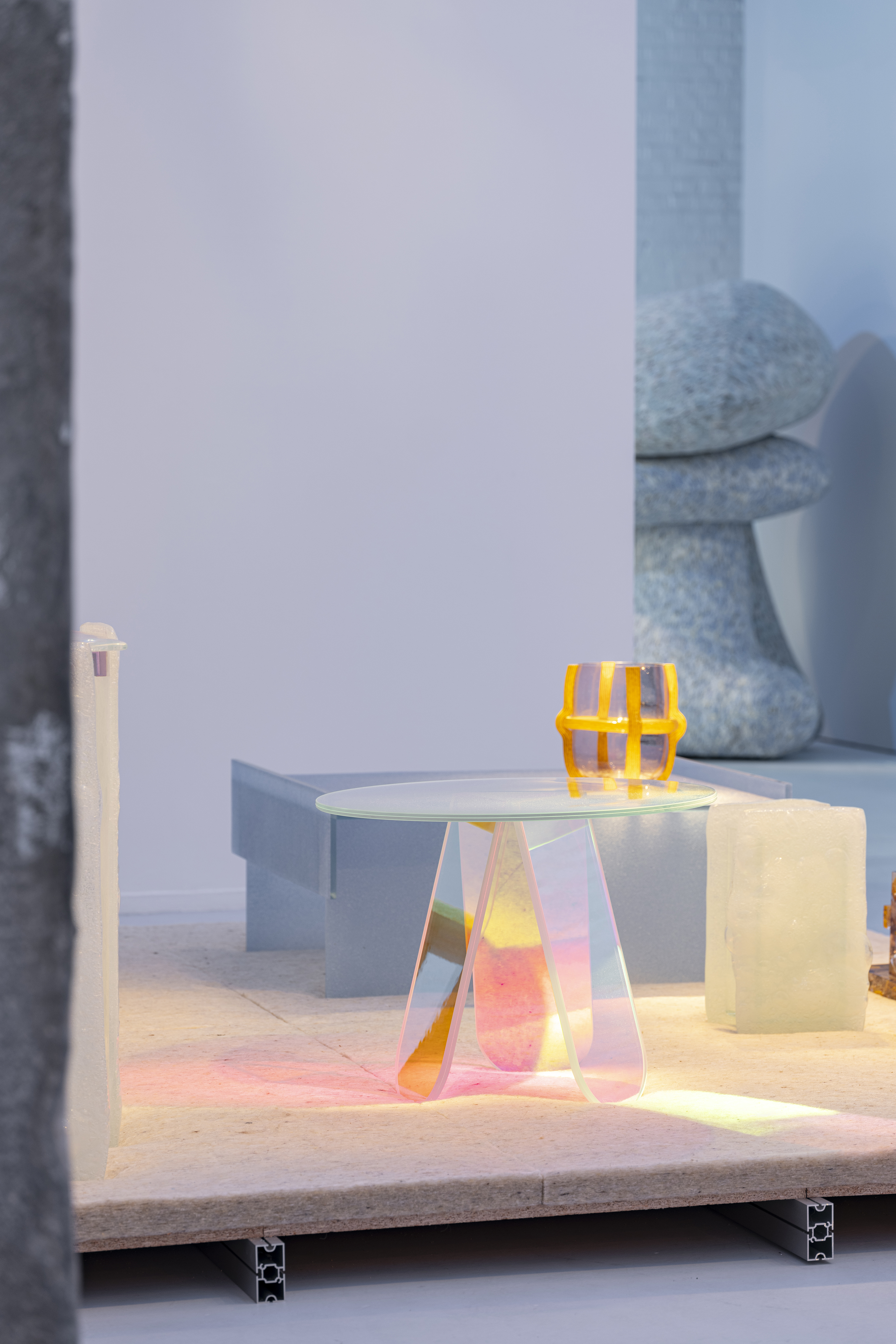 Patricia Urquiola works displayed in exhibition space