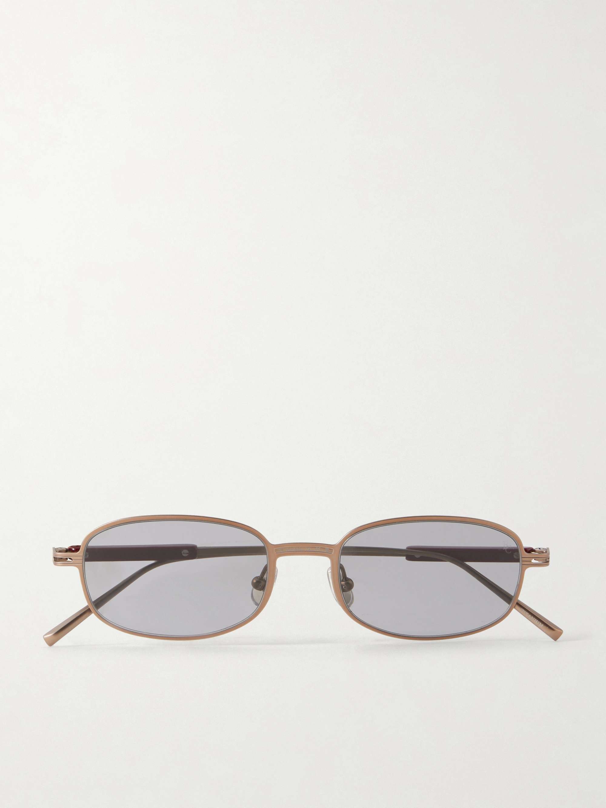 Square-Frame Titanium Sunglasses