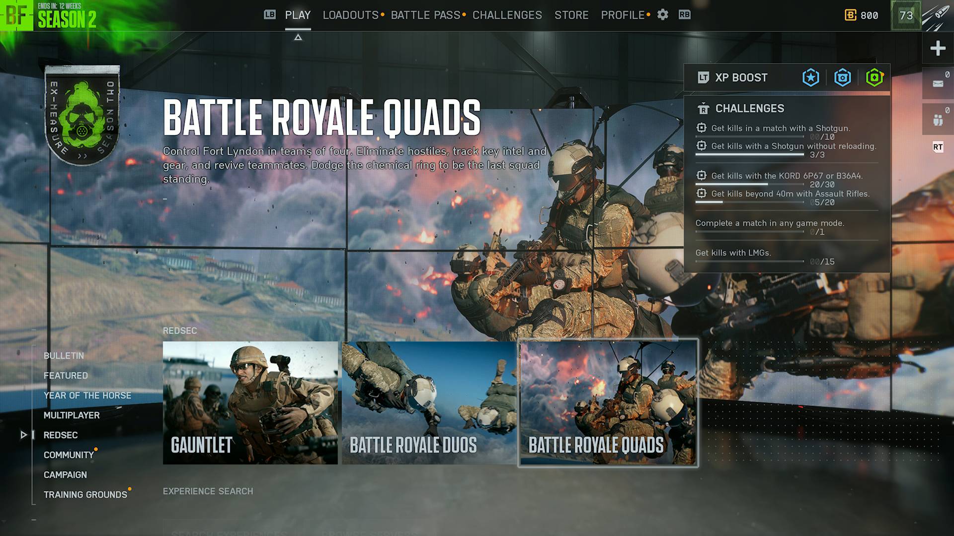 Battlefield 6 Season 2 Redsec Battle Royale playlists