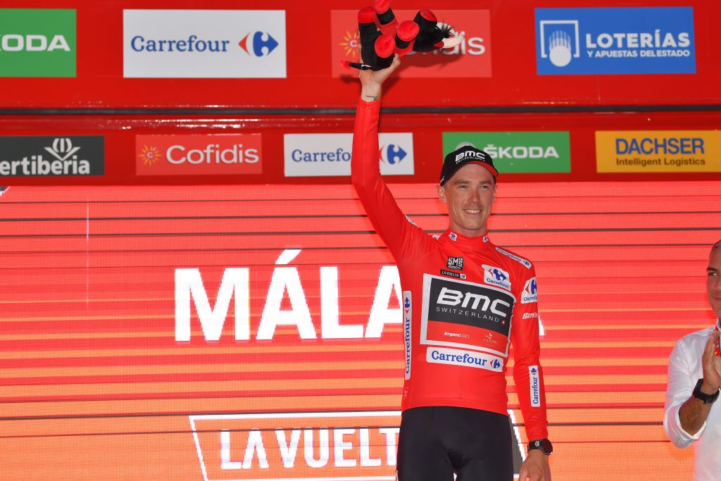 Rohan Dennis (BMC) in the leader's jersey