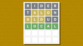 Wordle answer for game 998 on a yellow background