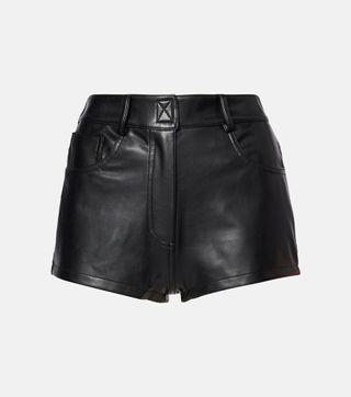 High-Rise Faux Leather Shorts