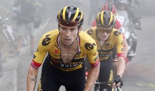 Primoz Roglic leads his Jumbo-Visma teammates at the Vuelta