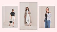 three shots of coleen rooney wearing primark