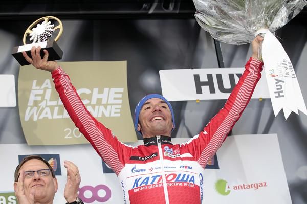 Joaquim Rodriguez (Katusha) got all the goodies in Huy