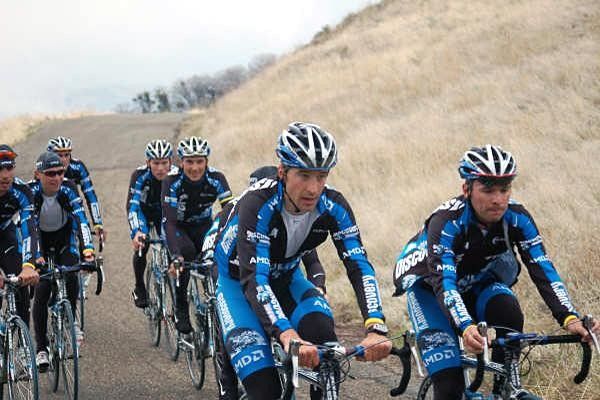 The riders are almost at the top of the final climb, just the descent into Solvang remaining.