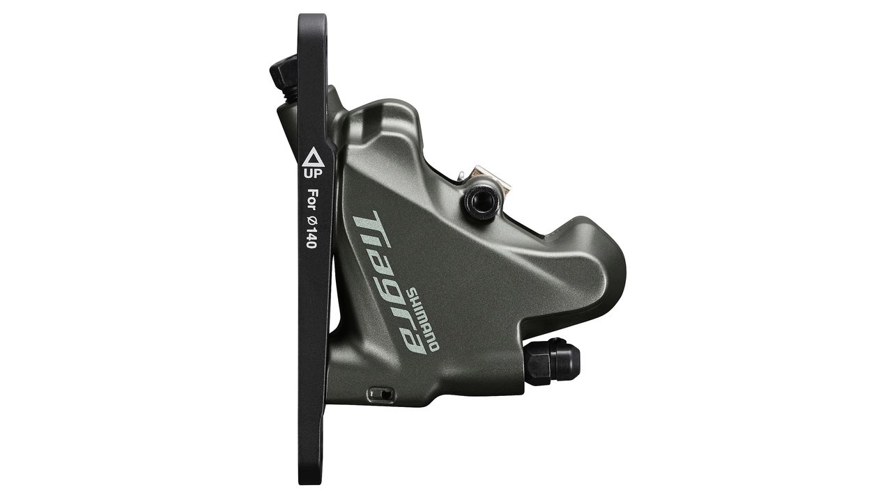 The new Shimano Tiagra front disc brake caliper