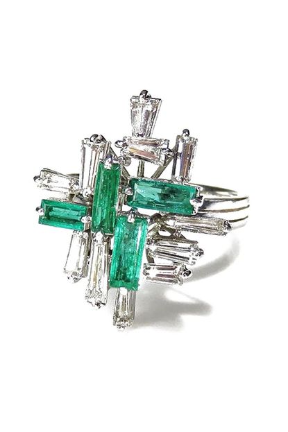 SalonUber Colombian Emerald Engagement Ring