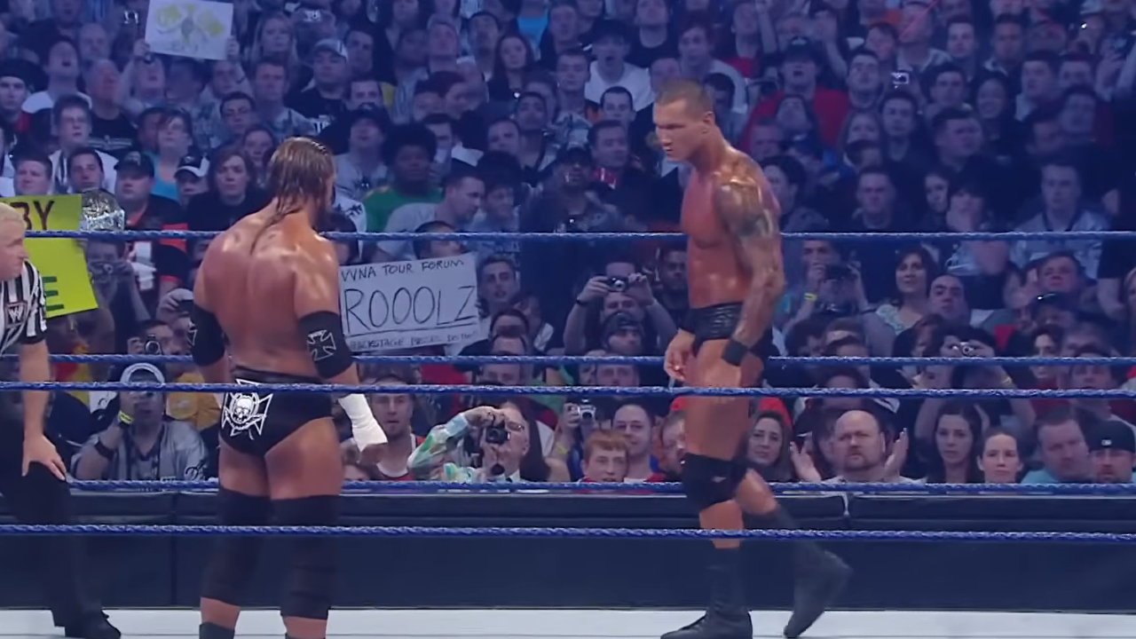 Randy Orton and Triple H at WrestleMania 25