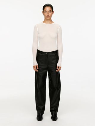 Relaxed Leather Trousers