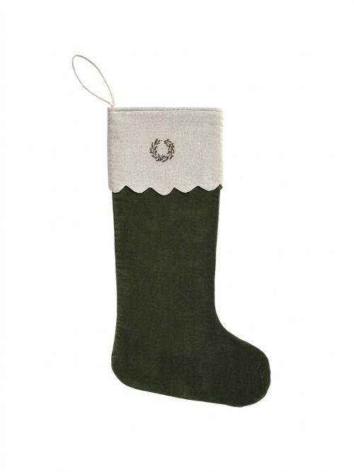 Yuletide Forest Scalloped Stocking