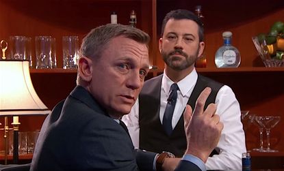 Daniel Craig orders filly drinks in James Bond character