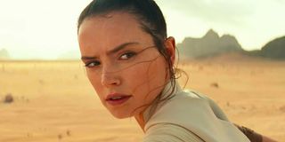 Daisy Ridley staring off as Rey in Star Wars: The Rise of Skywalker