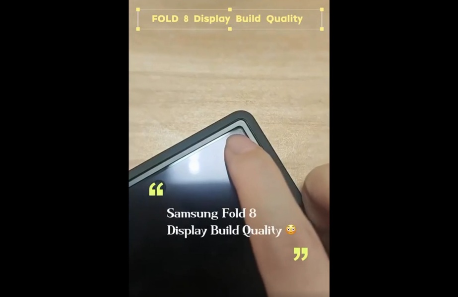 Galaxy Z Fold 8の角が曲がる？サムスンは心配しないでと言っています。それは意図的です