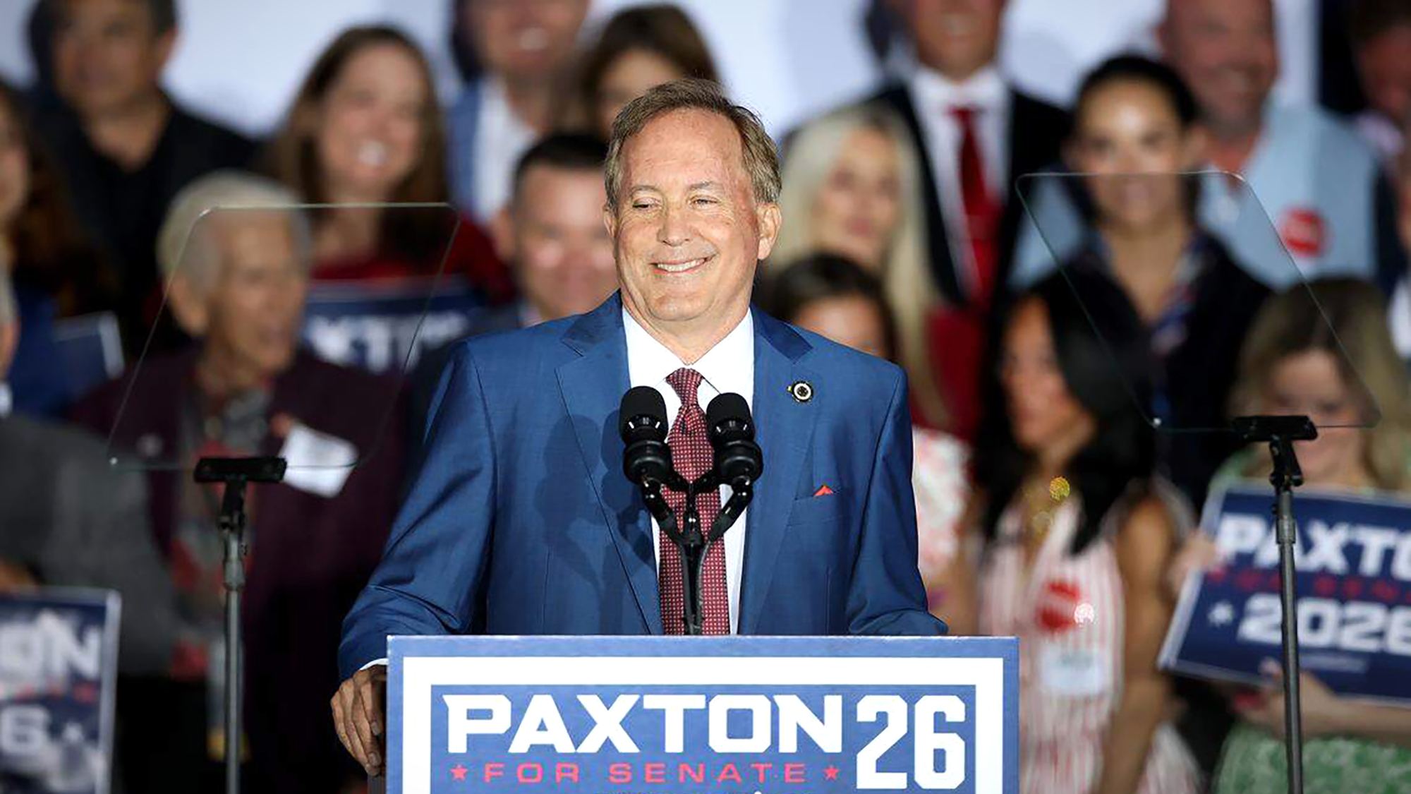 Texas Attorney General Ken Paxton celebrates Texas GOP Senate nomination