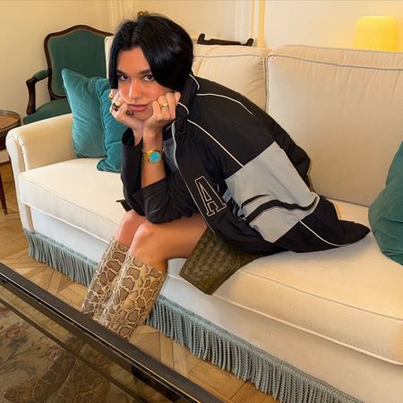 Dua Lipa wearing a watch