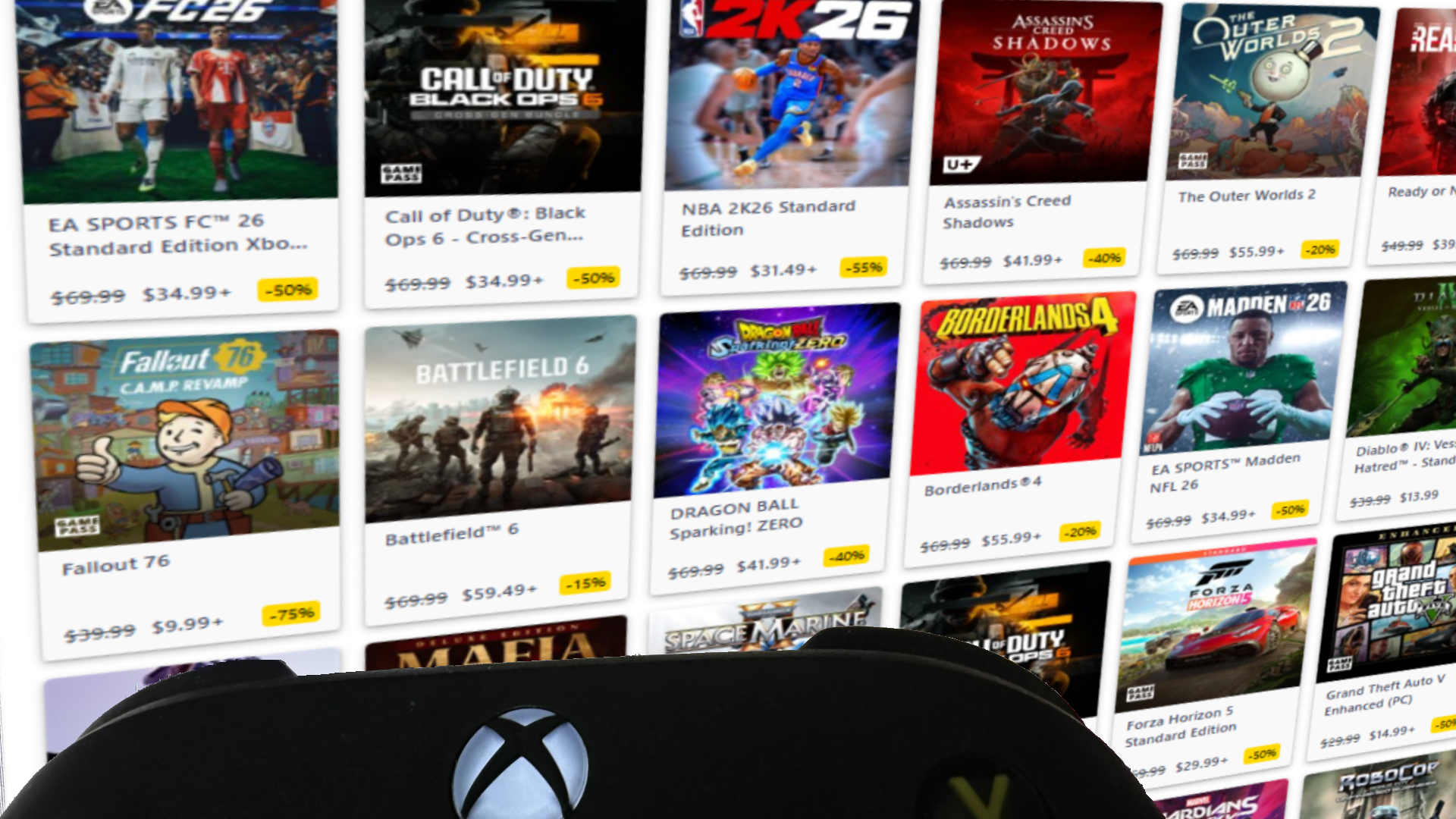 Xbox games discounted