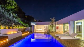 Property, Swimming pool, Home, House, Architecture, Lighting, Building, Estate, Real estate, Interior design,