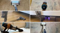 A selection of images of the best vacuum cleaners: the Shark LiftAway, the Dyson Submarine, and Dyson Animal Piston v16
