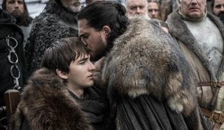 Game of Thrones Bran Stark Isaac Hempstead Wright Jon Snow Kit Harington HBO