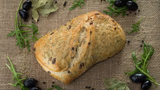 Olive and halloumi bread