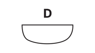 Diagram of a 'D' guitar neck profile