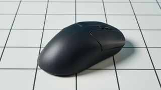 A black Keychron M7 wireless gaming mouse