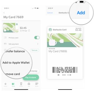 Tap Add to Wallet, tap Add