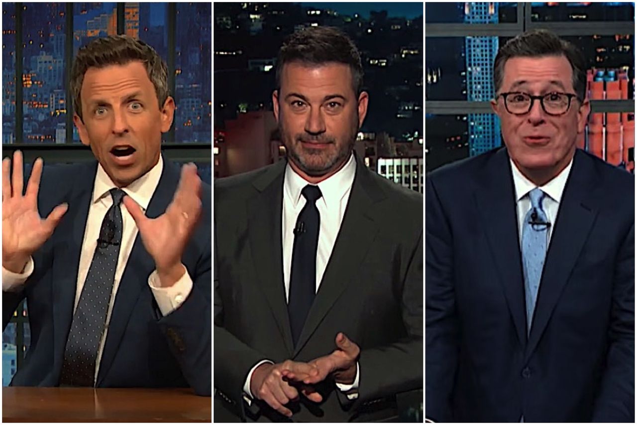 Late night hosts worry about Trump&amp;#039;s Alabama hurricane obsession