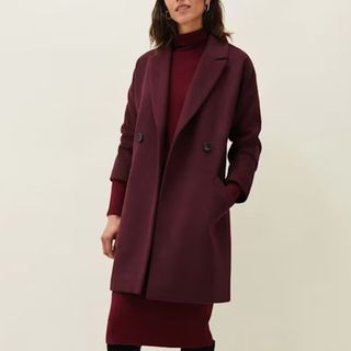 Burgundy coat from Phase Eight