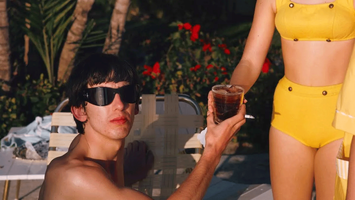 George Harrison captured by Paul McCartney at Miami Beach in 1964