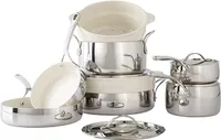 Bloomhouse 12 Piece Triply Stainless Steel Cookware Set in Stainless Steel and CreamWas $350 Now $250 on Amazon