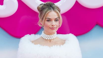 Margot Robbie at the premier of Barbie in the UK